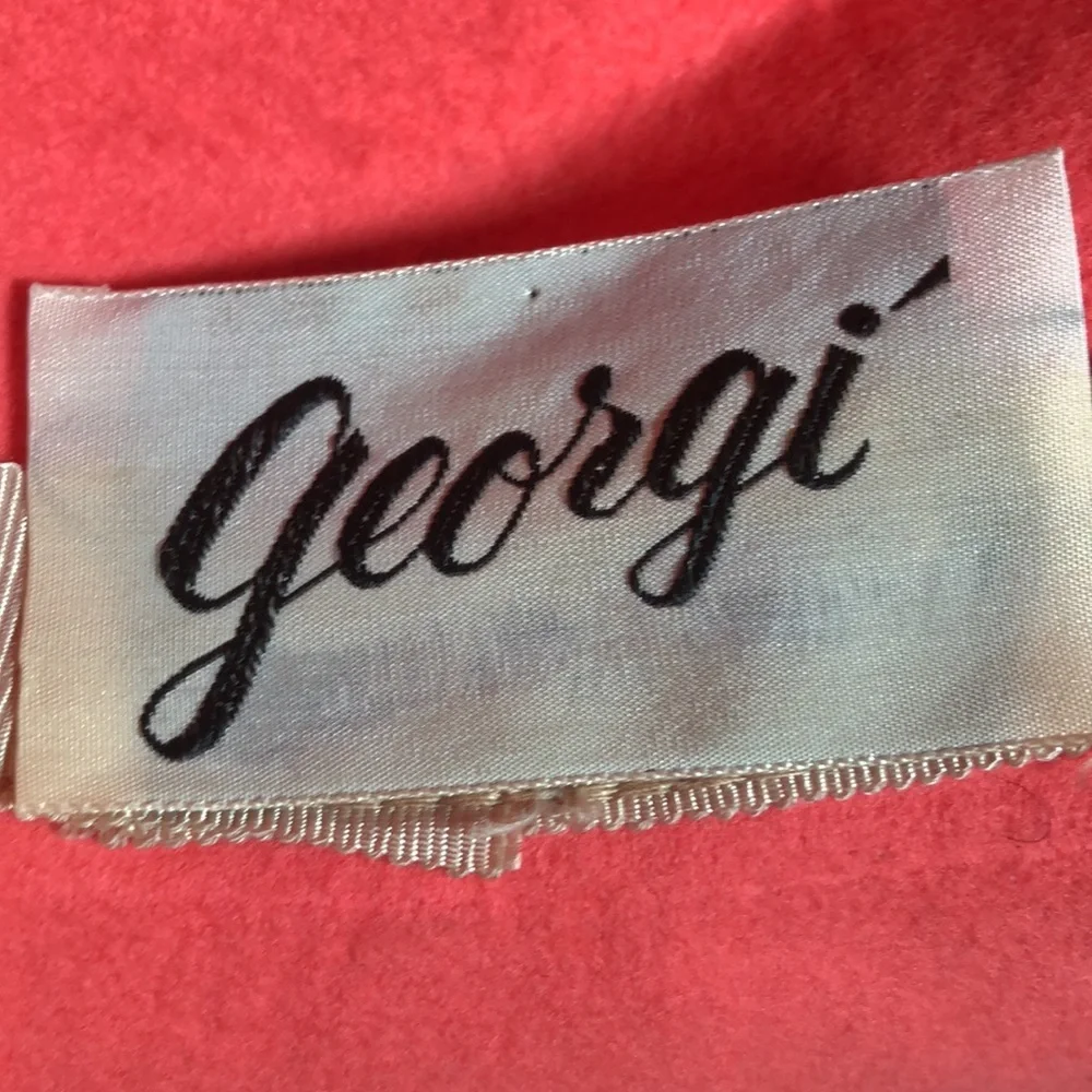 Vintage Georgi Womens Hat Peach Wool Felt with 1/2